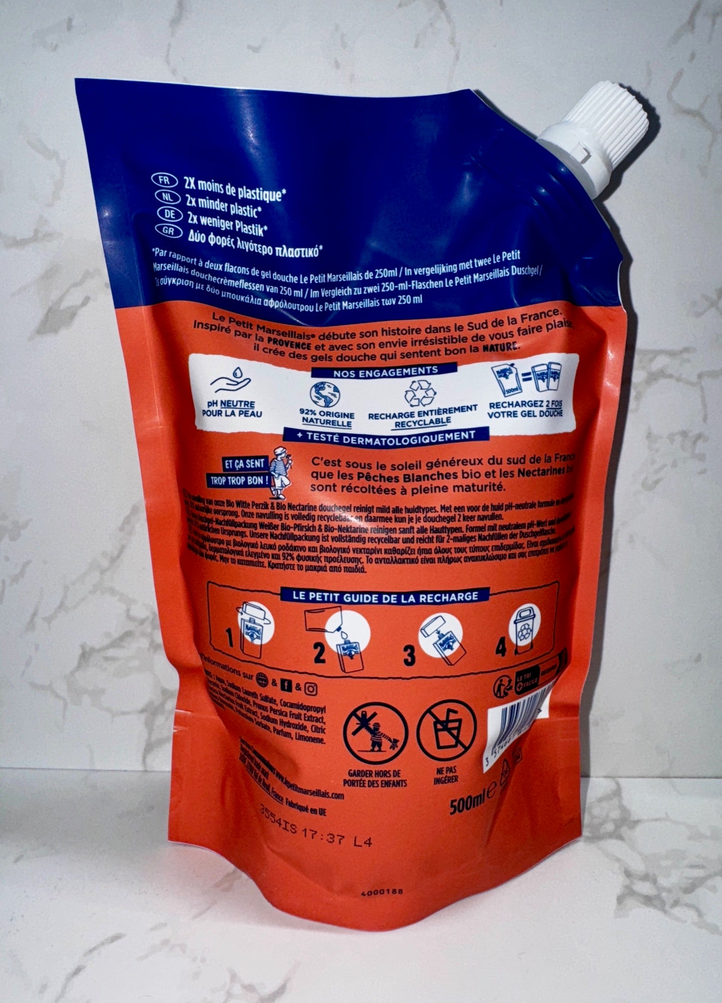 Le Petit Marseillais - Gel Douche Pêche blanche & Nectarine / Duschgel weißer Pfirsich & Nektarine 500ml NFP