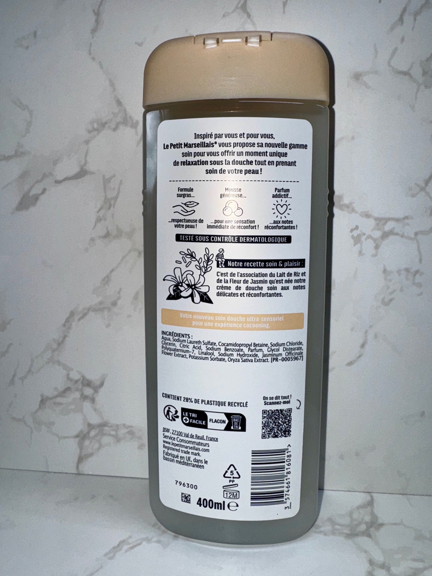 Le Petit Marseillais - Soin Douche Lait de Riz & Jasmin / Pflegedusche Reismilch & Jasmin 400ml