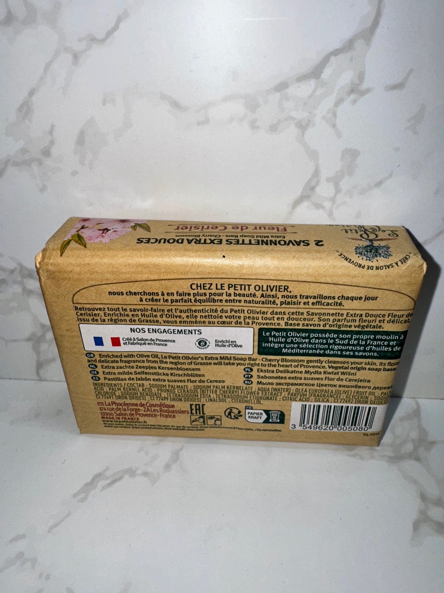 Le Petit Olivier - Savon Extra Douce Fleur de Cerisier / Kirschblüten-Seife 2x 100g