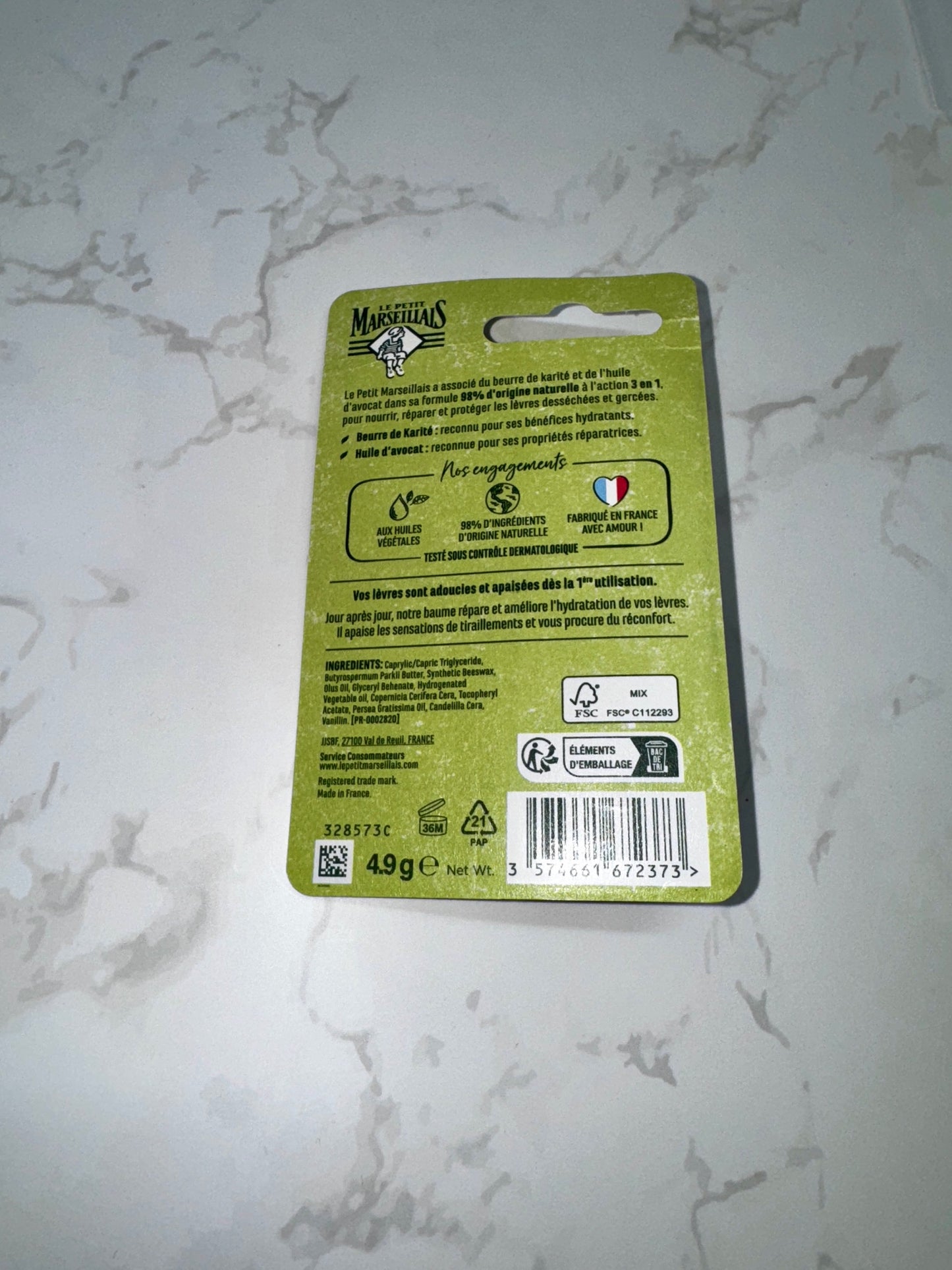 Le Petit Marseillais - Soin Lèvres 3 en 1 Beurre de Karité et Huile d’Avocat / 3 in 1 Lippenpflege Sheabutter und Avocadoöl