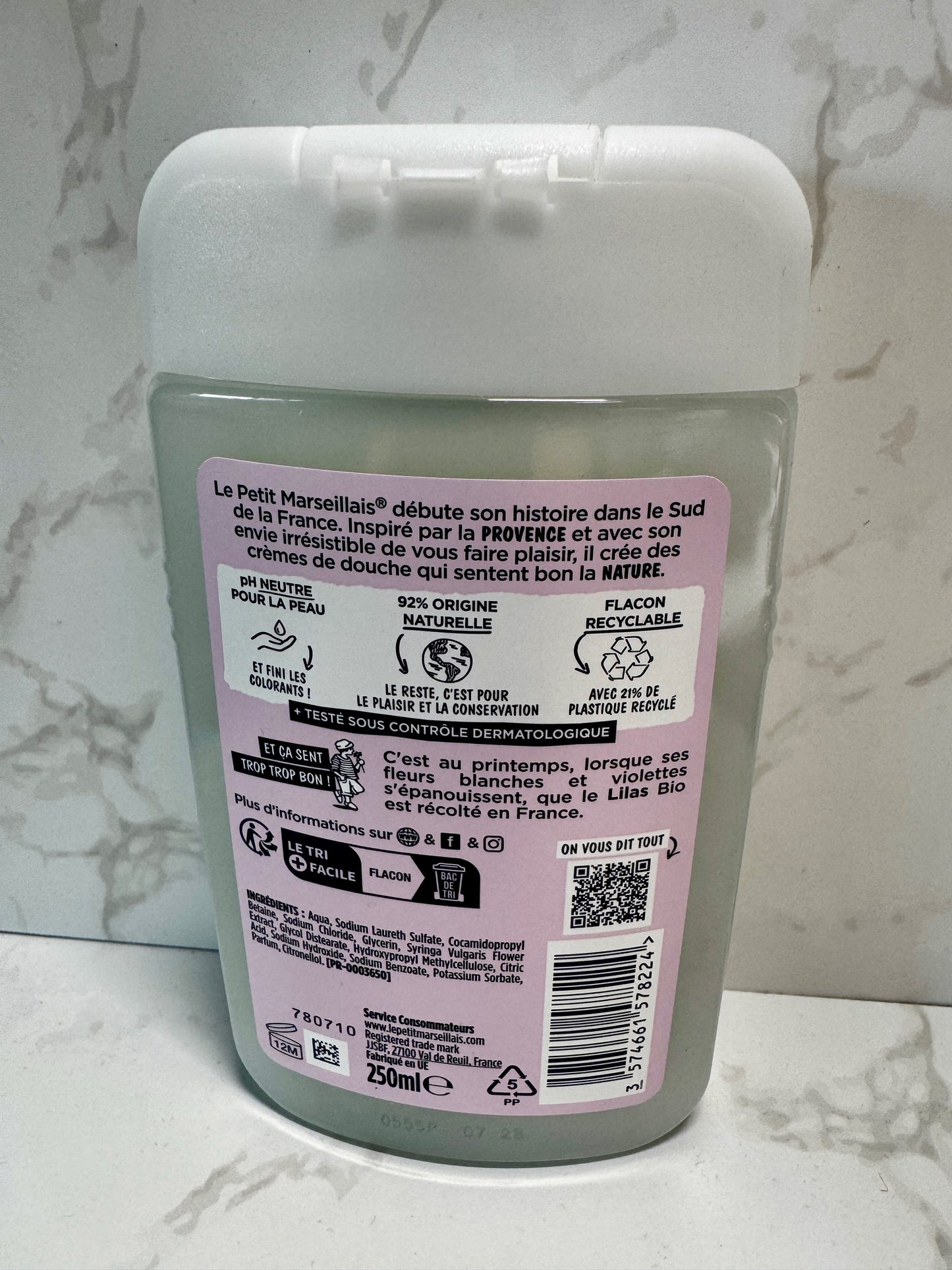 Le Petit Marseillais - Crème de Douche Lilas - Duschcreme Flieder 250ml