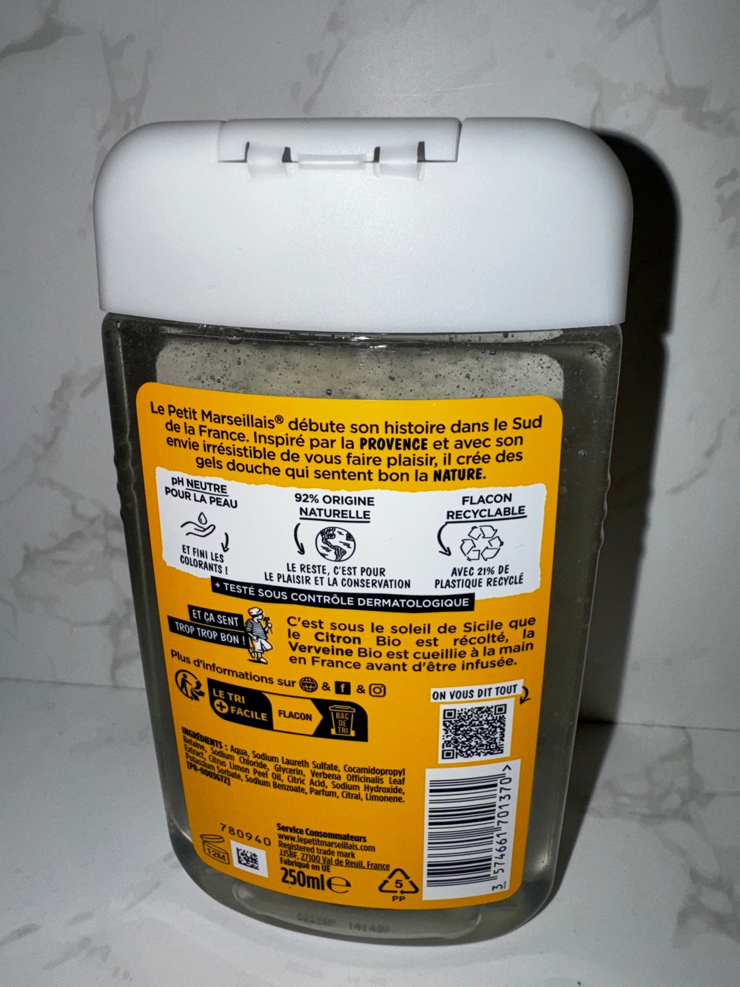 Le Petit Marseillais - Gel Douche Verveine Citron