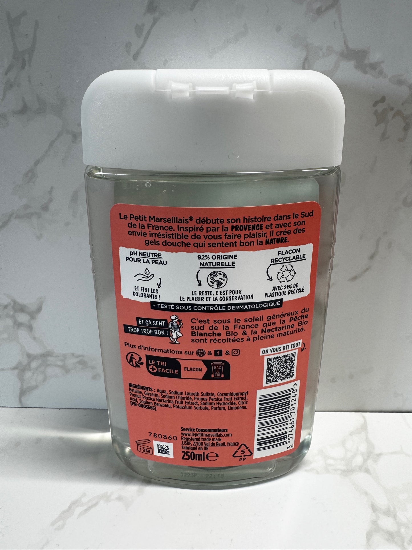 Le Petit Marseillais - Gel Douche Pêche Blanche & Nectarine / Duschgel weißer Pfirsich & Nektarine 250ml