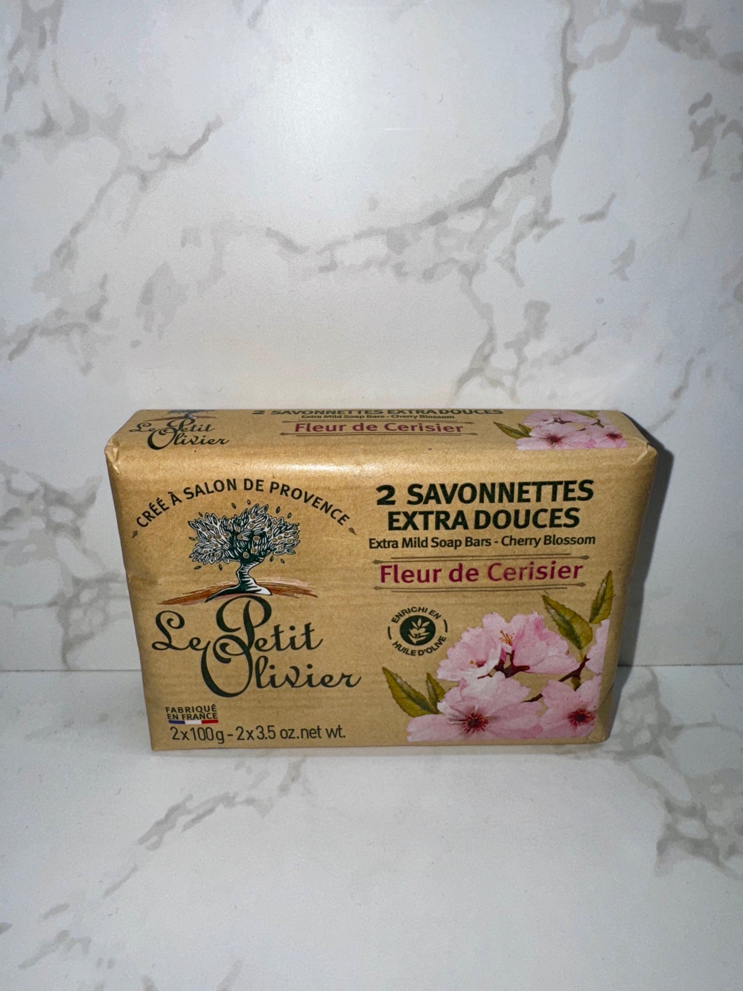 Le Petit Olivier - Savon Extra Douce Fleur de Cerisier / Kirschblüten-Seife 2x 100g