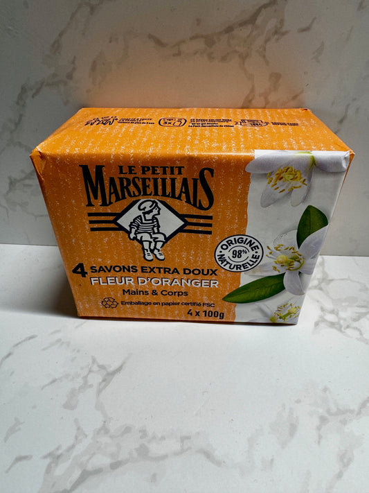 Le Petit Marseillais - Savon Extra Doux Fleur D'Oranger / extra weich Orangenblüten-Seife 4x100g