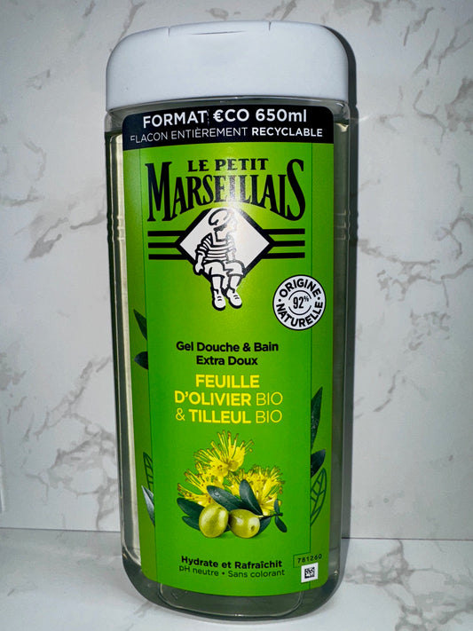 Le Petit Marseillais - Gel Douche & Bain Feuille D'Olivier & Tilleul / Duschgel & Badezusatz Olivenblatt & Lindenblüte 650ml