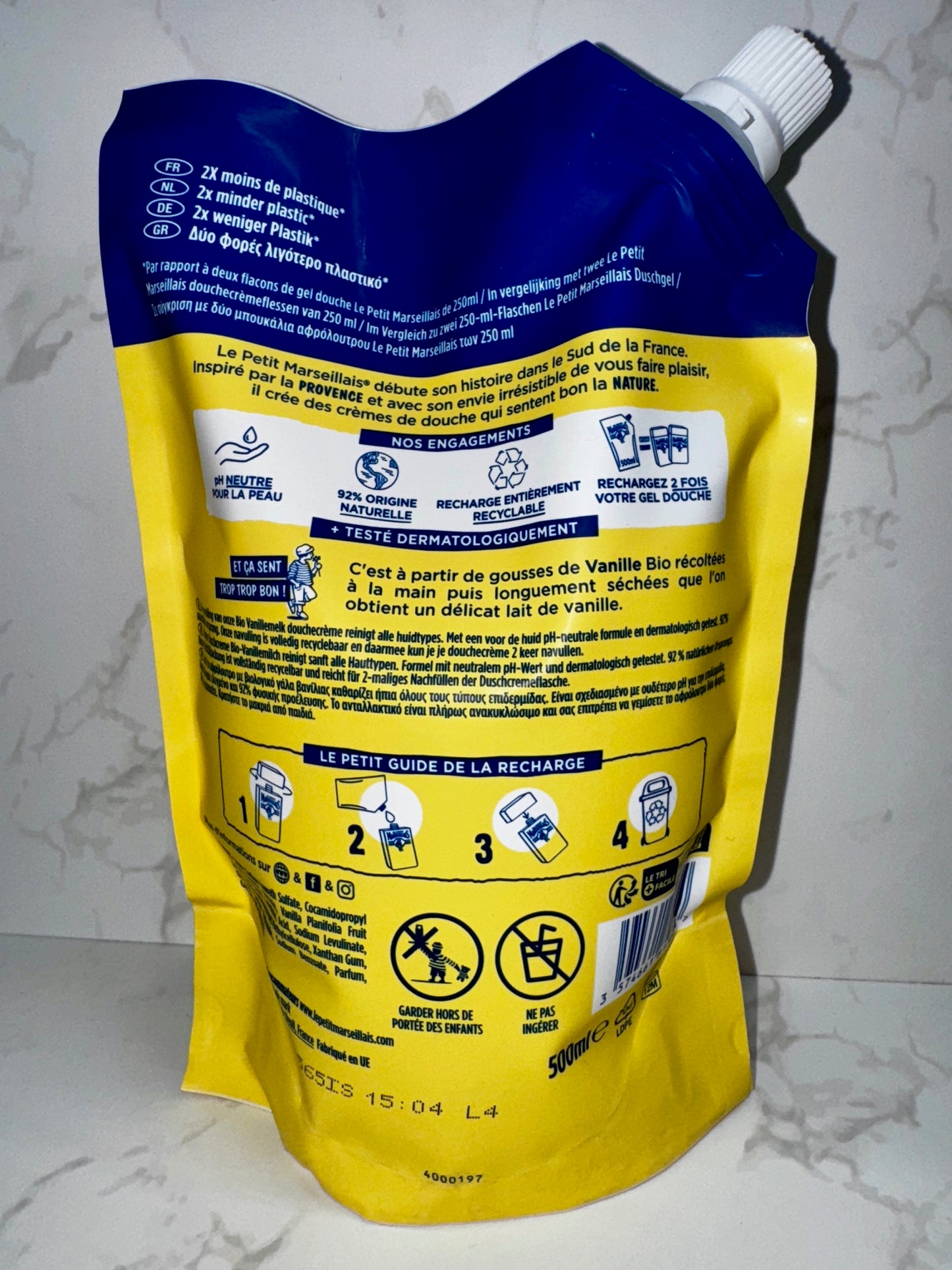 Le Petit Marseillais - Crème Douche Lait de Vanille / Vanille-Milch Cremedusche 500ml NFP