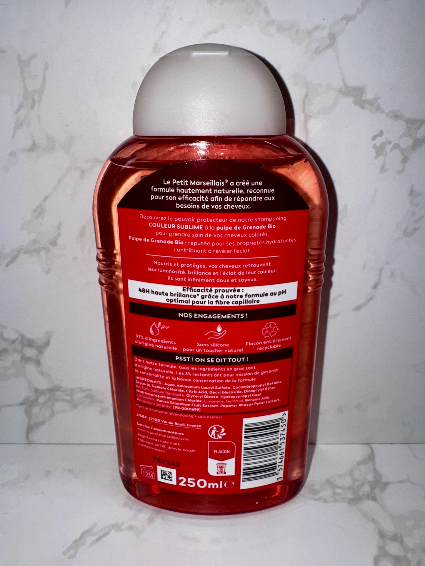 Le Petit Marseillais - Shampooing Couleur Sublime à la Pulpe de Grenade / Color-Shampoo 250ml