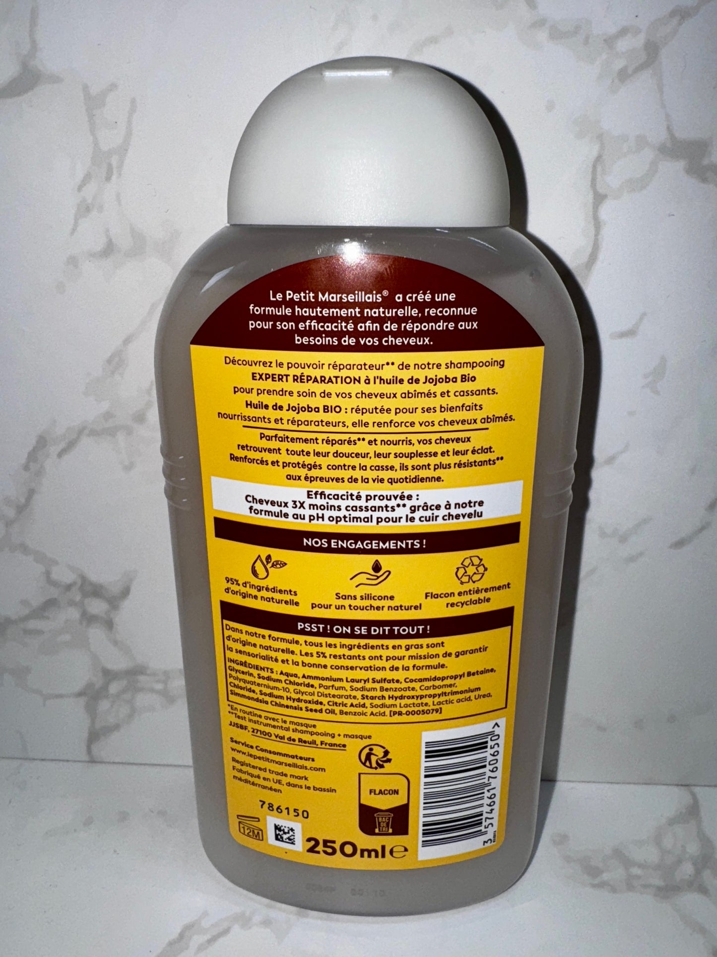 Le Petit Marseillais - Shampooing Expert Réparation à l’Huile de Jojoba / reparierendes Shampoo Jojobaöl 250ml