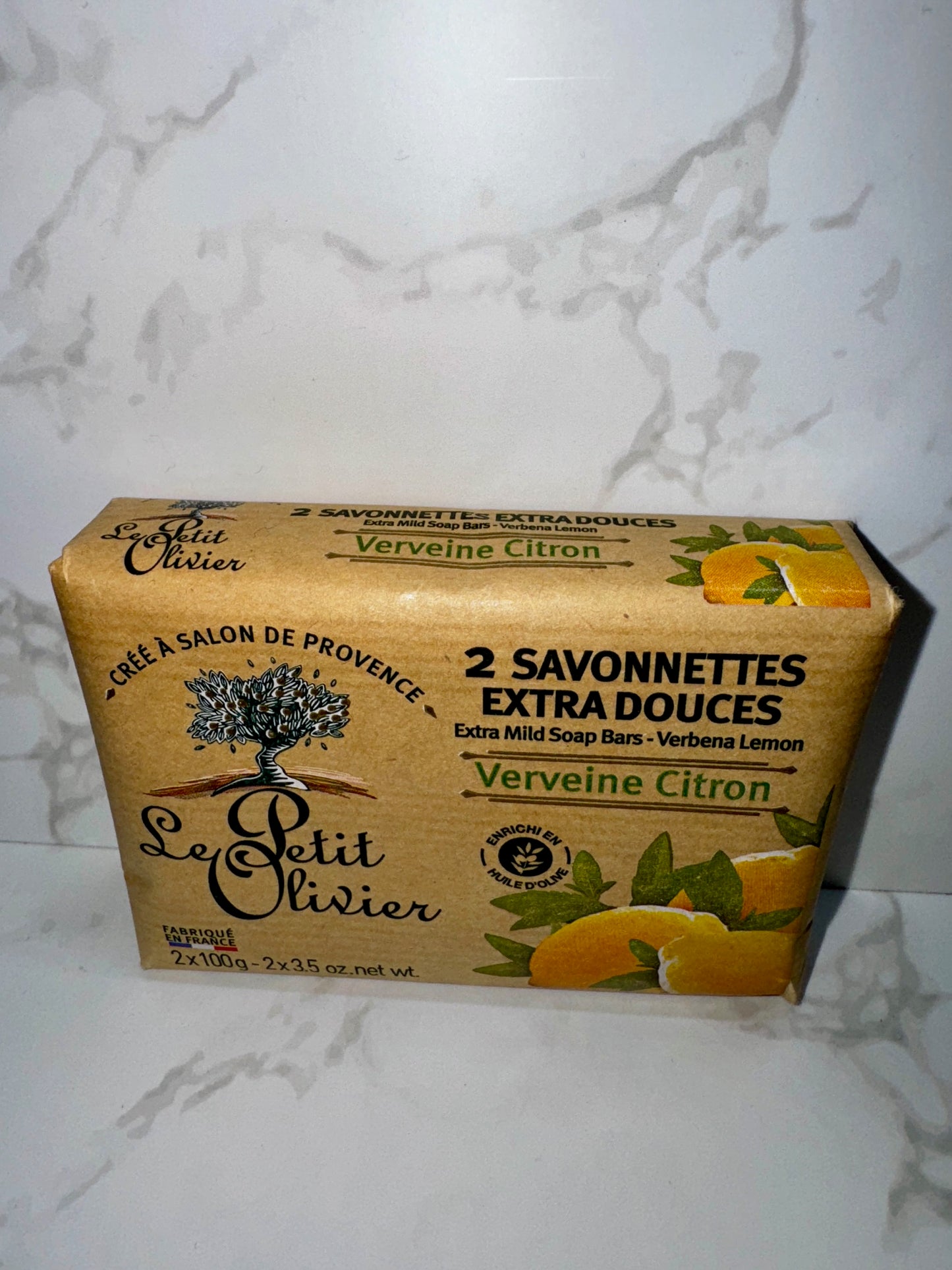 Le Petit Olivier - Savon Extra Douce Verveine Citron / Eisenkraut Zitrone Seife 2x100g