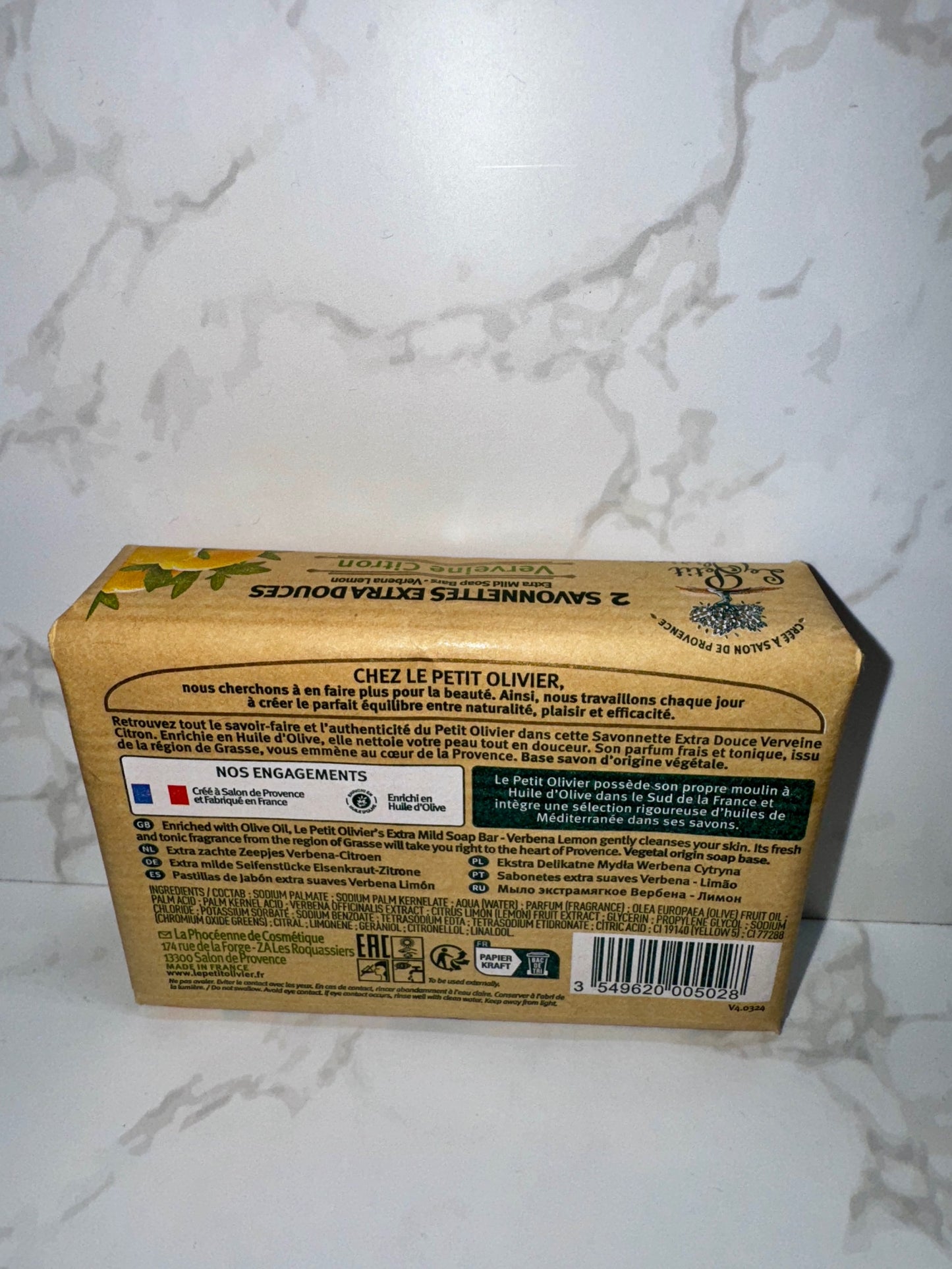 Le Petit Olivier - Savon Extra Douce Verveine Citron / Eisenkraut Zitrone Seife 2x100g