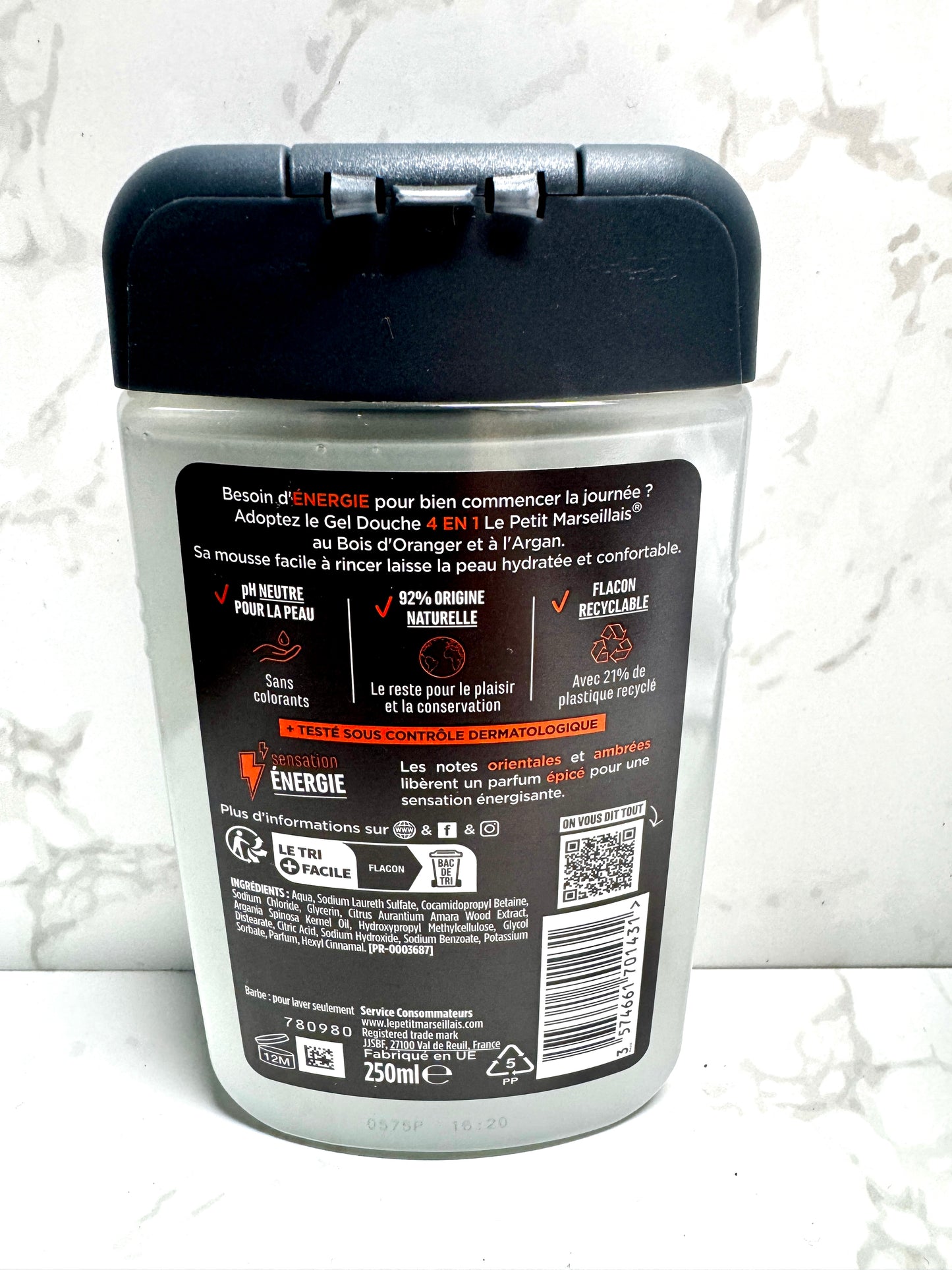 Le Petit Marseillais - Gel Douche Bois d'Oranger & Argan - Orangenholz & Argan 250ml