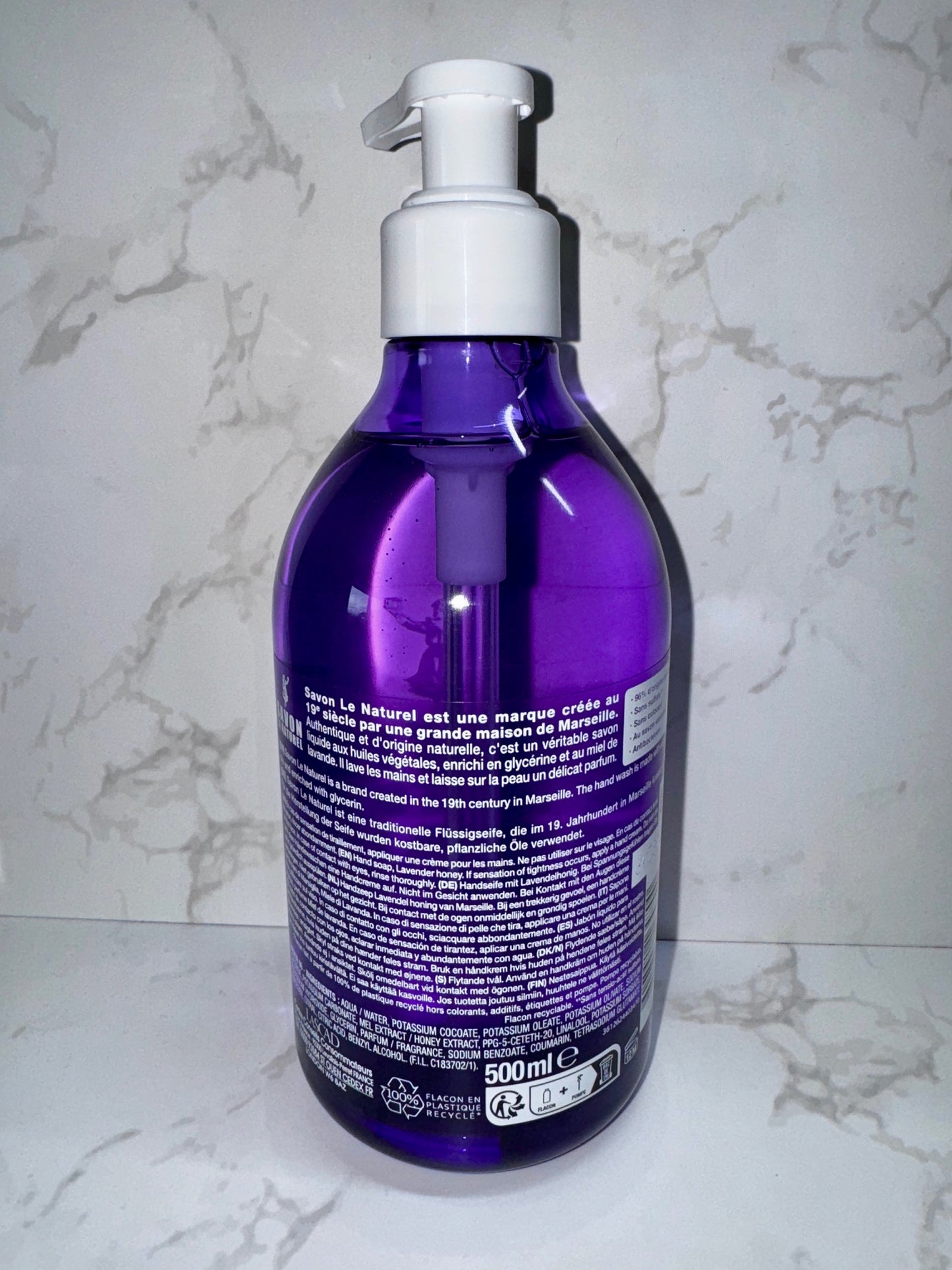 Savon le Naturel extra Pur Miel de Lavande / Flüssigseife Lavendelhonig 500ml