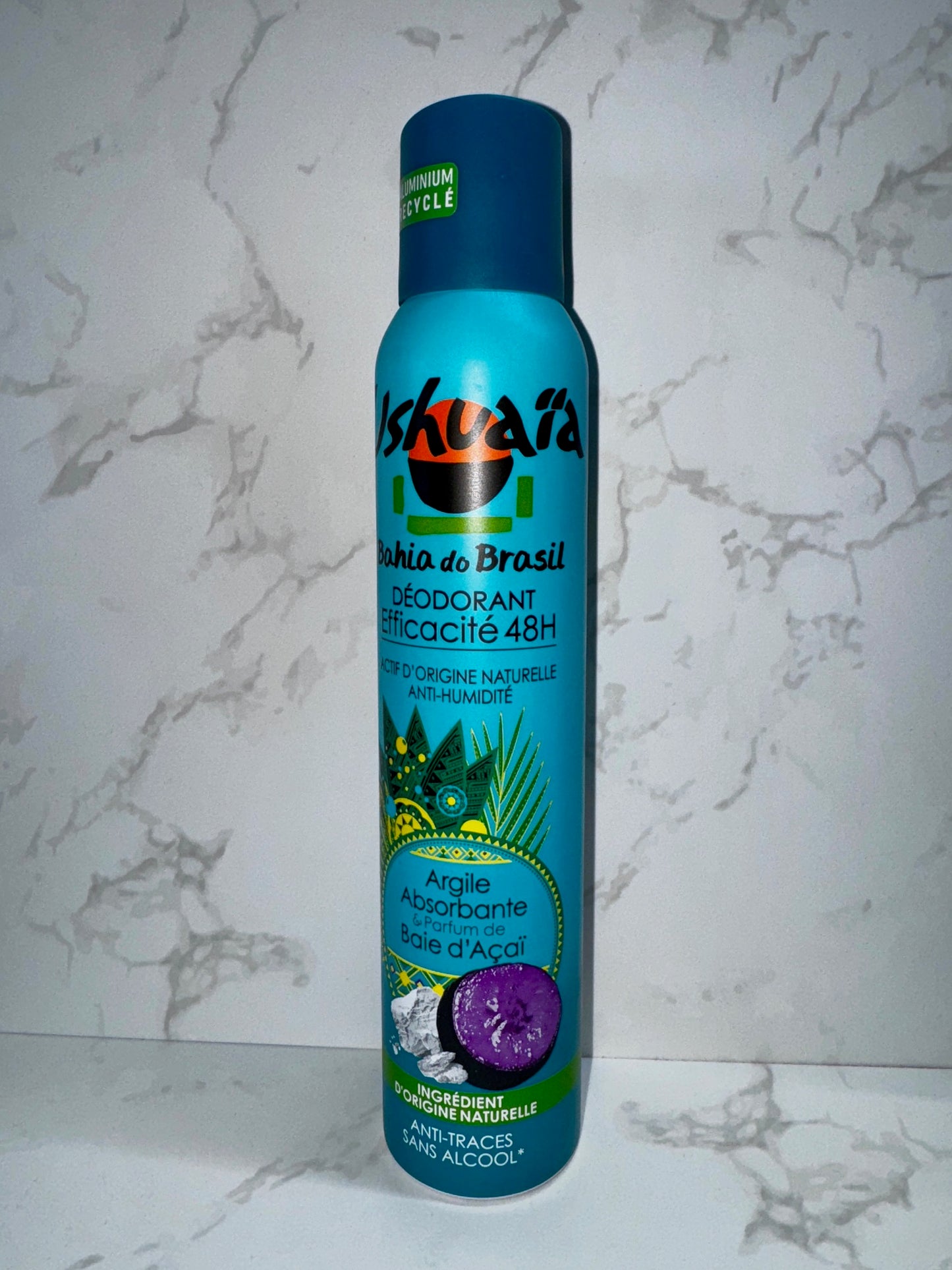 Ushuaïa - Déodorant Spray Argile Absorbante & Parfum de Baie d'Açai / Deospray Ton & Acai-Beeren Duft 48h